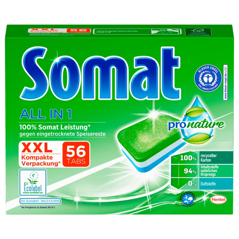 Somat All in 1 Pro Nature Spülmaschinentabs 900g, 56 Tabs